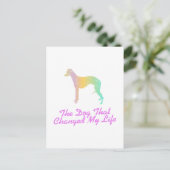 Whippet Postkarte (Stehend Vorderseite)