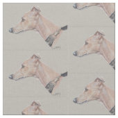 Whippet Profil Hund Kunstwerk Stoff (Nahaufnahme)
