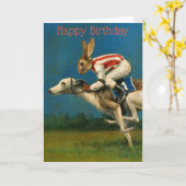 Whippet Racer Geburtstagskarte Karte (Gelbe Blume)