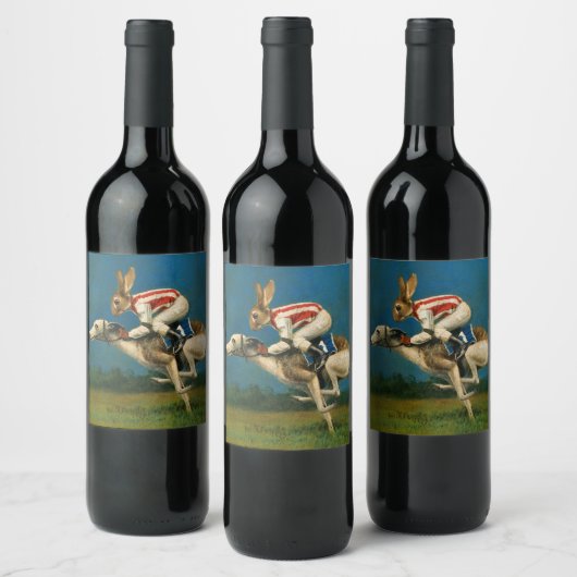 Whippet Racer Weinetikett (Flaschen)