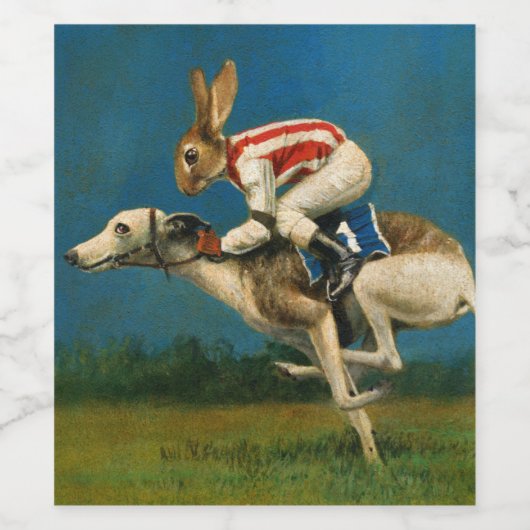 Whippet Racer Weinetikett (Einzelnes Label)