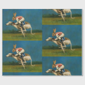 Whippet Racer Wrapping Paper Geschenkpapier (Flach)