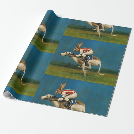 Whippet Racer Wrapping Paper Geschenkpapier (Ungerollt)