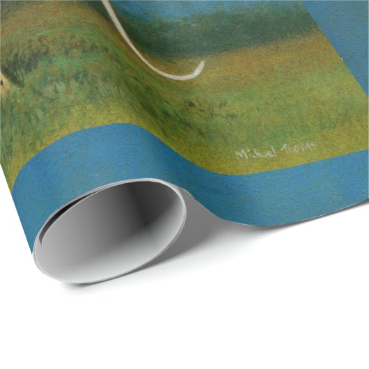 Whippet Racer Wrapping Paper Geschenkpapier (Rolleneckpunkt)