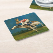 Whippet-Rennachterbahn Rechteckiger Pappuntersetzer (angewinkelt)