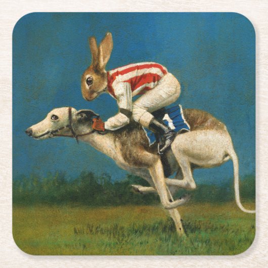 Whippet-Rennachterbahn Rechteckiger Pappuntersetzer (Vorderseite)