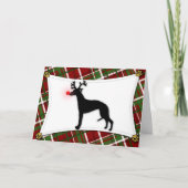 Whippet Rentier Weihnachtskarte Feiertagskarte (Vorderseite)