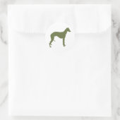 Whippet Runder Aufkleber (Tasche)