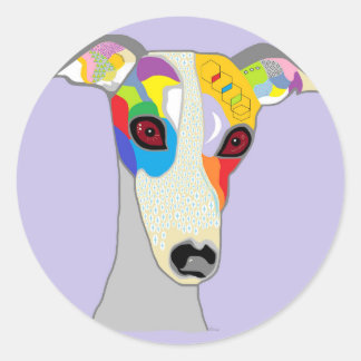 WHIPPET RUNDER AUFKLEBER