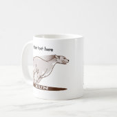 Whippet Running Kaffeetasse (Vorderseite Links)