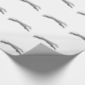 Whippet Running Silhouette Geschenkpapier (Ecke)