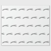 Whippet Running Silhouette Geschenkpapier (Flach)