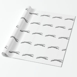 Whippet Running Silhouette Geschenkpapier
