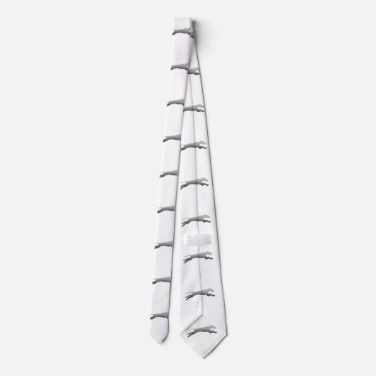 Whippet Running Silhouette Krawatte (Rückseite)