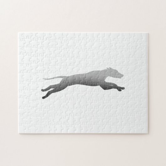 Whippet Running Silhouette Puzzle (Horizontal)