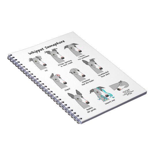 Whippet Semaphor Notizblock (Rechte Seite)