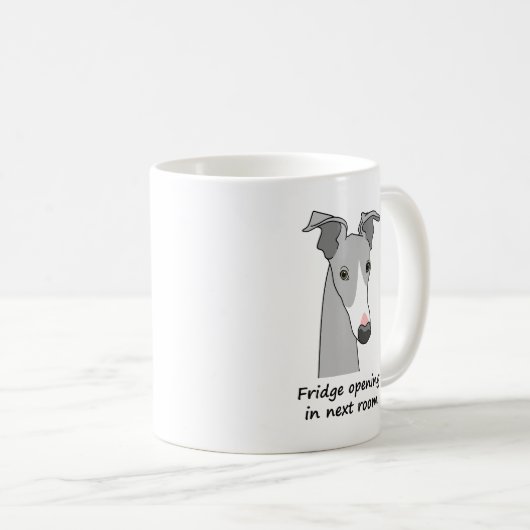 Whippet Semaphore Coffee Tasse #1 (VorderseiteRechts)