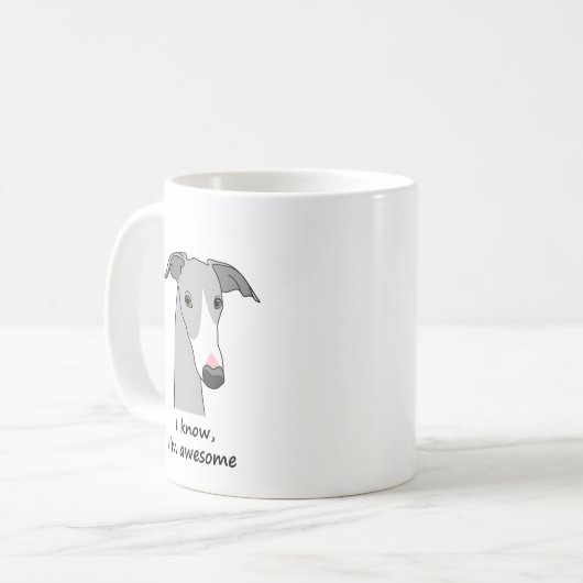 Whippet Semaphore Coffee Tasse - #2 (Vorderseite Links)