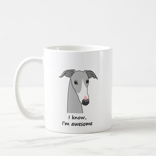 Whippet Semaphore Coffee Tasse - #2 (Links)