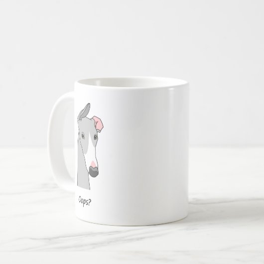 Whippet Semaphore Coffee Tasse #2 (Vorderseite Links)