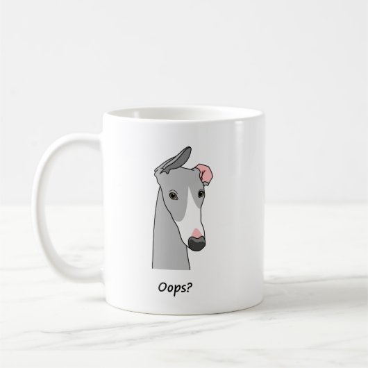 Whippet Semaphore Coffee Tasse #2 (Links)