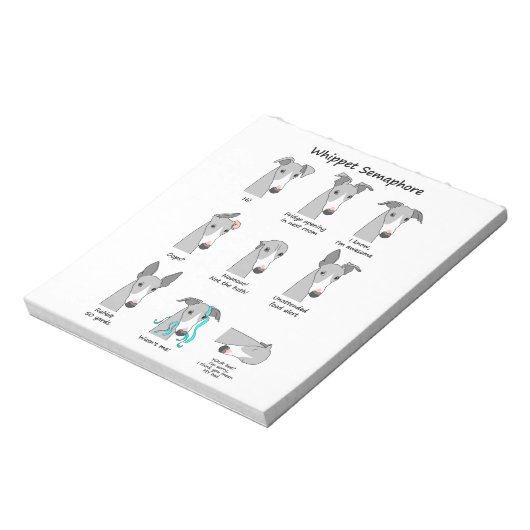 Whippet Semaphore Notizblock (Rotiert)