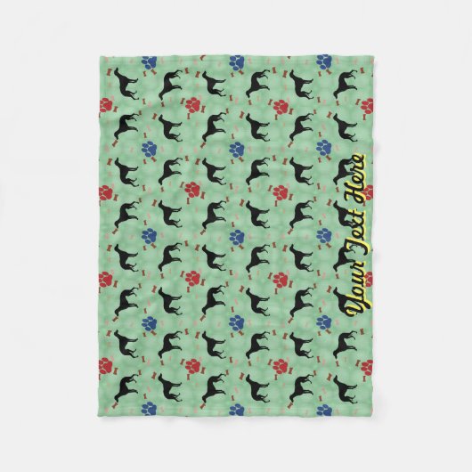 Whippet Shadow Fleecedecke (Vorderseite)