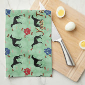 Whippet Shadow Geschirrtuch (Viertel Falte)