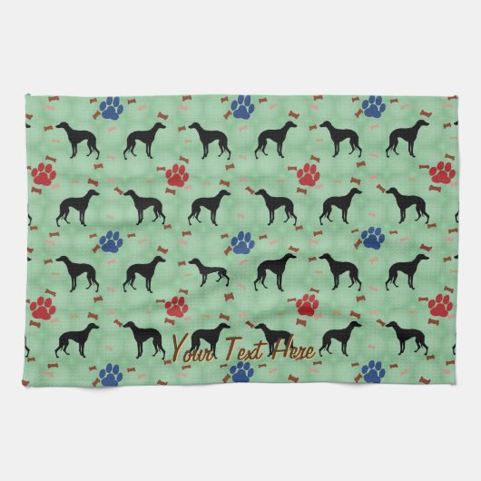 Whippet Shadow Geschirrtuch (Horizontal)
