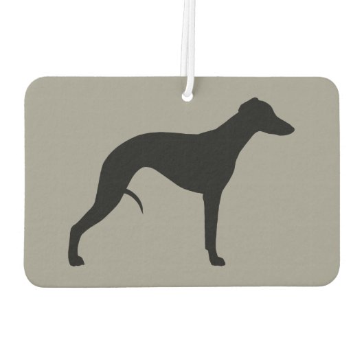 Whippet Silhouette Autolufterfrischer (Rückseite)