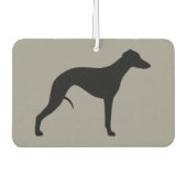 Whippet Silhouette Autolufterfrischer (Vorderseite)