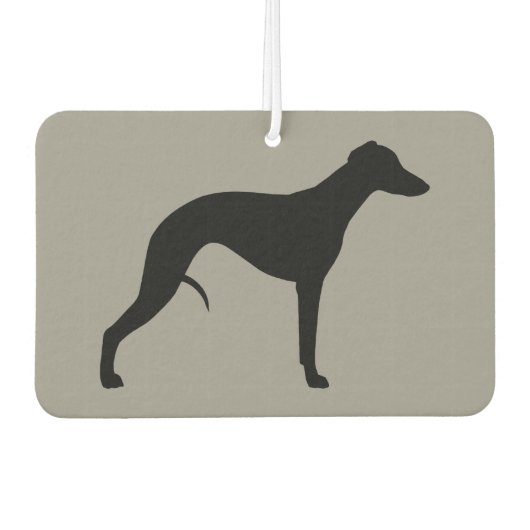 Whippet Silhouette Autolufterfrischer (Vorderseite)