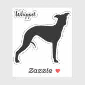 Whippet Silhouette Cool Hund Lover's Vinyl Sticker (Blatt)