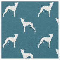 Whippet Silhouette-Muster-aquamarines Blaues und