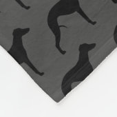 Whippet Silhouette-Muster Fleecedecke (Ecke)