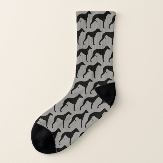 Whippet Silhouette-Muster Socken (Links - Außen)