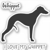 Whippet-Silhouette Profil I Liebe Mein Whippet