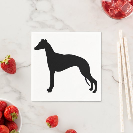 Whippet Silhouette Serviette (Beispiel)