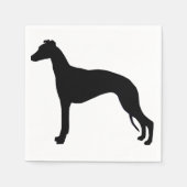Whippet Silhouette Serviette (Vorderseite)