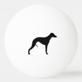 Whippet Silhouette Tischtennisball (Vorderseite)