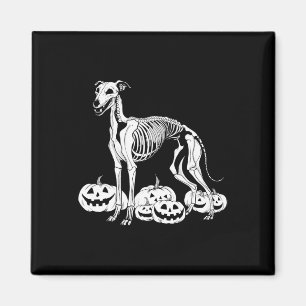 Whippet Skeleton Geburtstag Halloween Hundefrauen Magnet