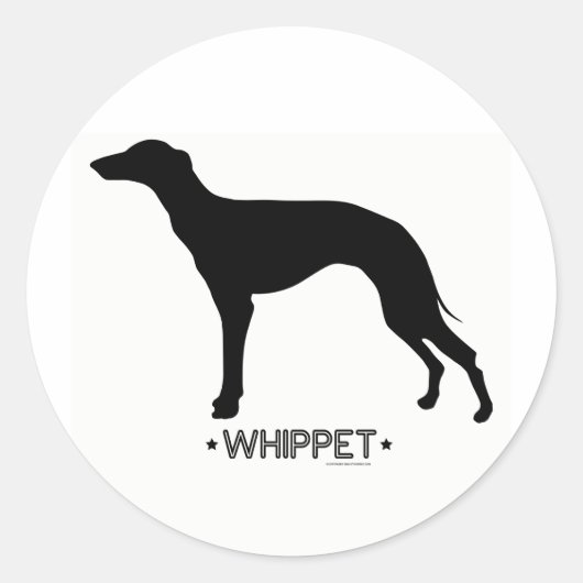 Whippet Sticker (Vorderseite)