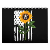 Whippet Sunflower Flag Hippie Whippet Dog Liebhabe Kalender (Titelbild)