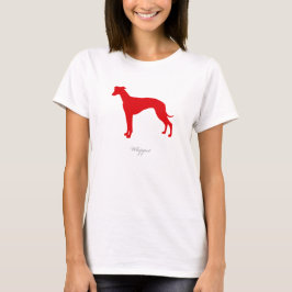 Whippet T - Shirt (rote Silhouette)