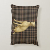 Whippet tartan / plaid / tweed accdent cushion dekokissen (Rückseite(Vertikal))