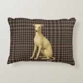Whippet tartan / plaid / tweed accdent cushion dekokissen (Rückseite)