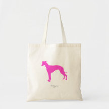 Whippet Taschen-Tasche (rosa Silhouette)