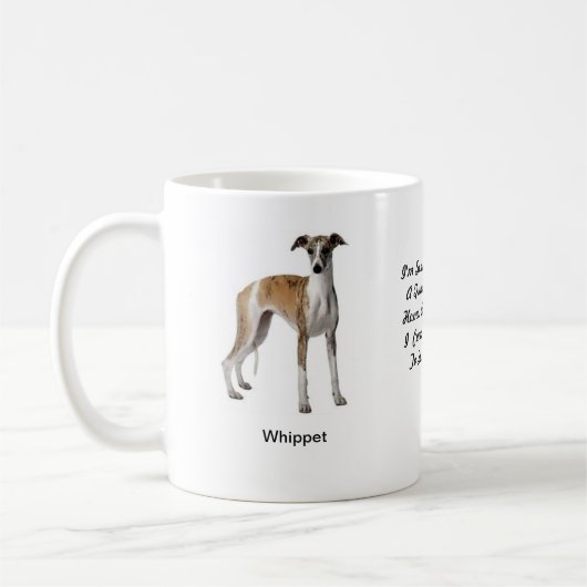 Whippet Tasse - mit zwei Bildern und einem Motiv (Links)