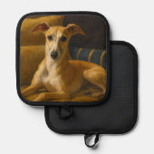 Whippet Topflappen (Vorderseite/Rückseite)