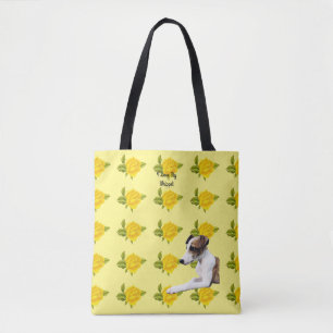 Whippet und gelbe Rosen [MED] Tasche